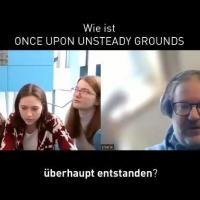 Screenshot from Zoom Meeting, on the left four pupils, on the right Karl Zechenter