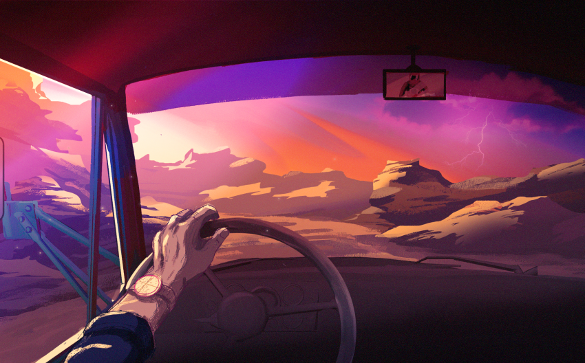 still from game "A pearl on the Road"